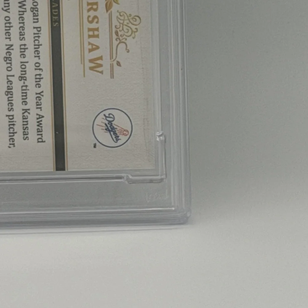2013 Topps Tribute Clayton Kershaw Autographs #TA-CK2 PSA 9 Los Angeles Dodgers